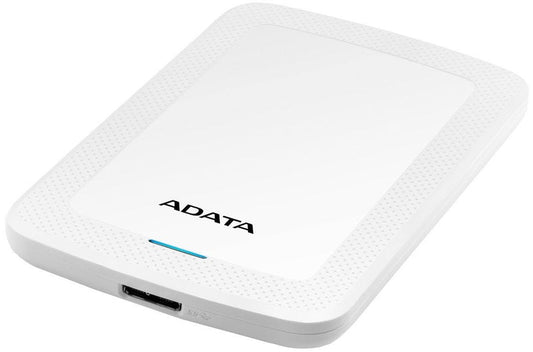 Adata Hv300 Series 2Tb/2000Gb White, 10Mm Slim Design, G Shock Sensor Protection With Warning Led, Aes