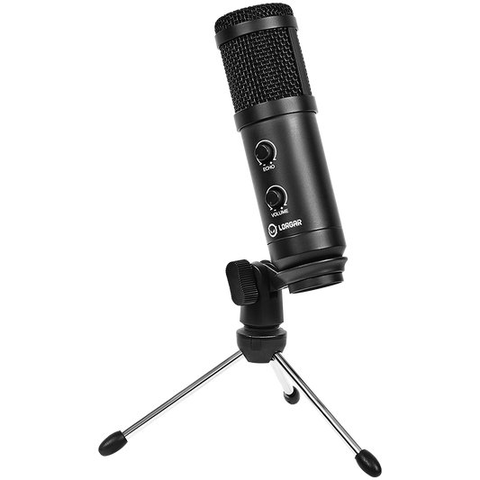 LORGAR Soner 313, Gaming Microphones, Black, USB condenser microphone