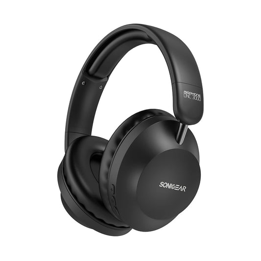 SonicGear Airphone DNC 3000 Digital Active Noise Cancellation Headsets - Black