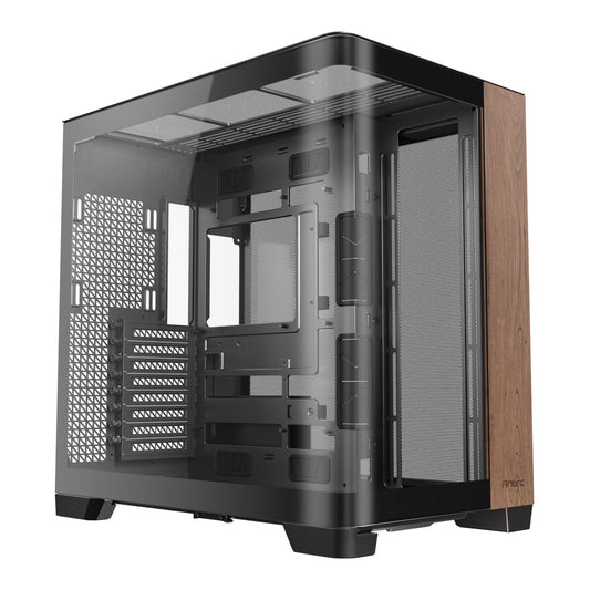 Antec C8 Curved Wood E-ATX | ATX | Micro-ATX | ITX Dual Chamber Gaming Chassis - Black-0