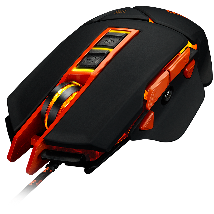 CANYON mouse Hazard GM-6 LED Wired Black Orange