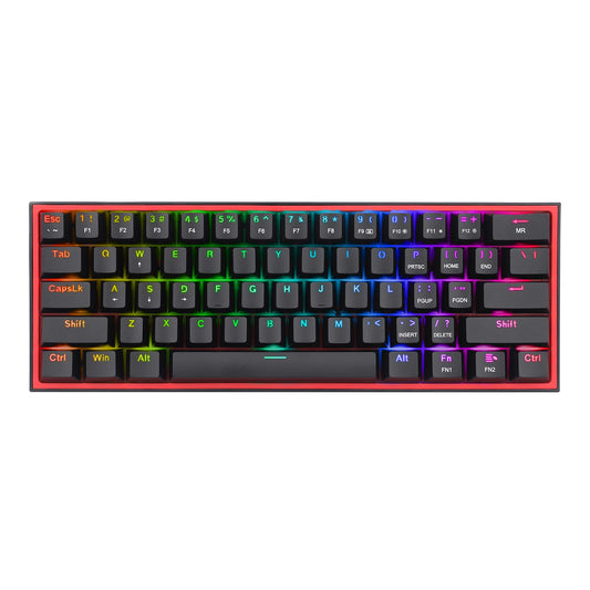 Redragon K616 FIZZ Pro 61-Key RGB Mechanical Gaming Keyboard – Black (60%, RGB, Wireless/Wired, Hot-Swappable)-0