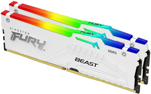 Kingston Fury Beast RGB 64GB (2 x 32GB) DDR5 - White