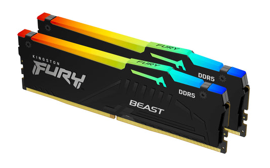 Kingston Fury Beast RGB 64GB (2 x 32GB) DDR5 Black