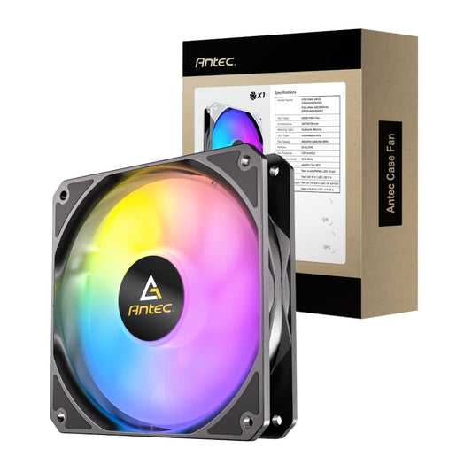 Antec P12 PWM 120mm ARGB Reverse Case Fan - Black-0
