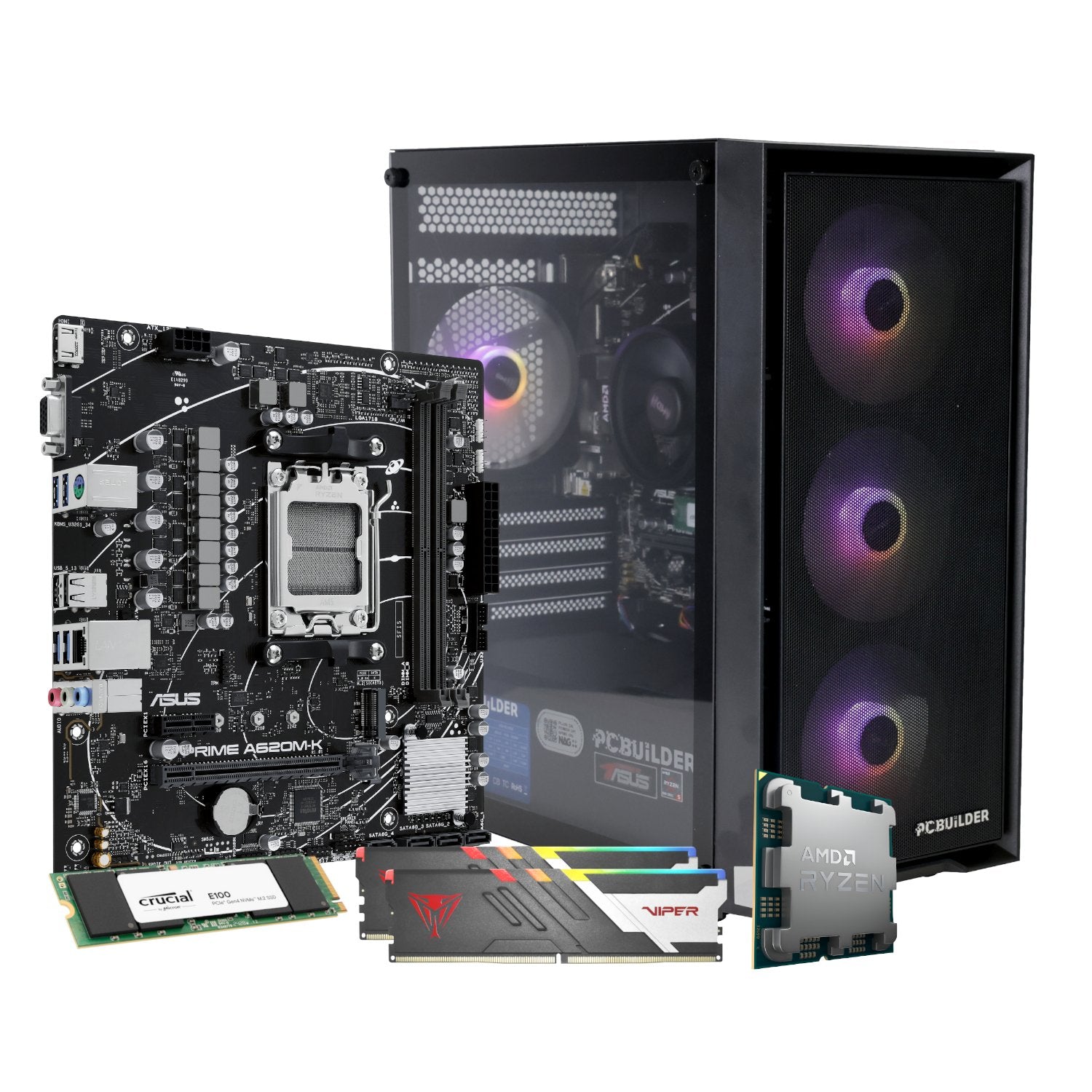 PCBuilder Ryzen 5 8600G WARDEN Windows 11 Gaming PC-13