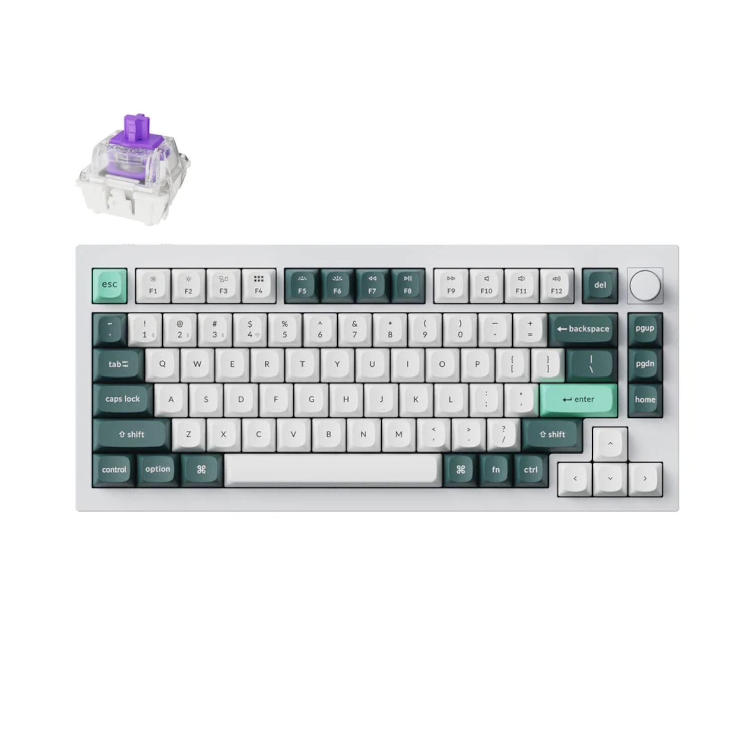 Keychron Q1H-P1 QMK Wireless Custom Keyboard - White-0
