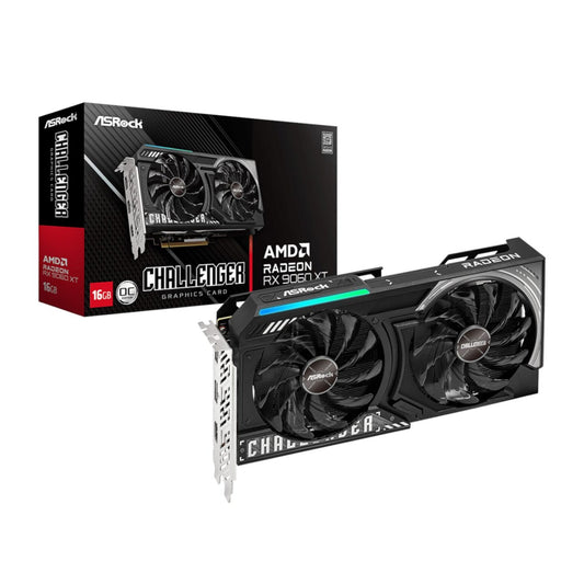 ASRock Radeon™ RX 9060 XT Challenger 16GB OC Graphics Card (RDNA™ 4, PCIe 5.0)-0