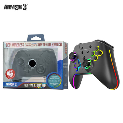 Armor3 NuRival Wireless Hall Effect Stick Game Controller For Switch - Black