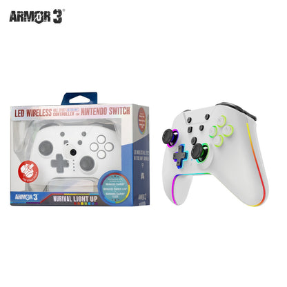 Armor3 NuRival Wireless Hall Effect Stick Game Controller For Switch - White